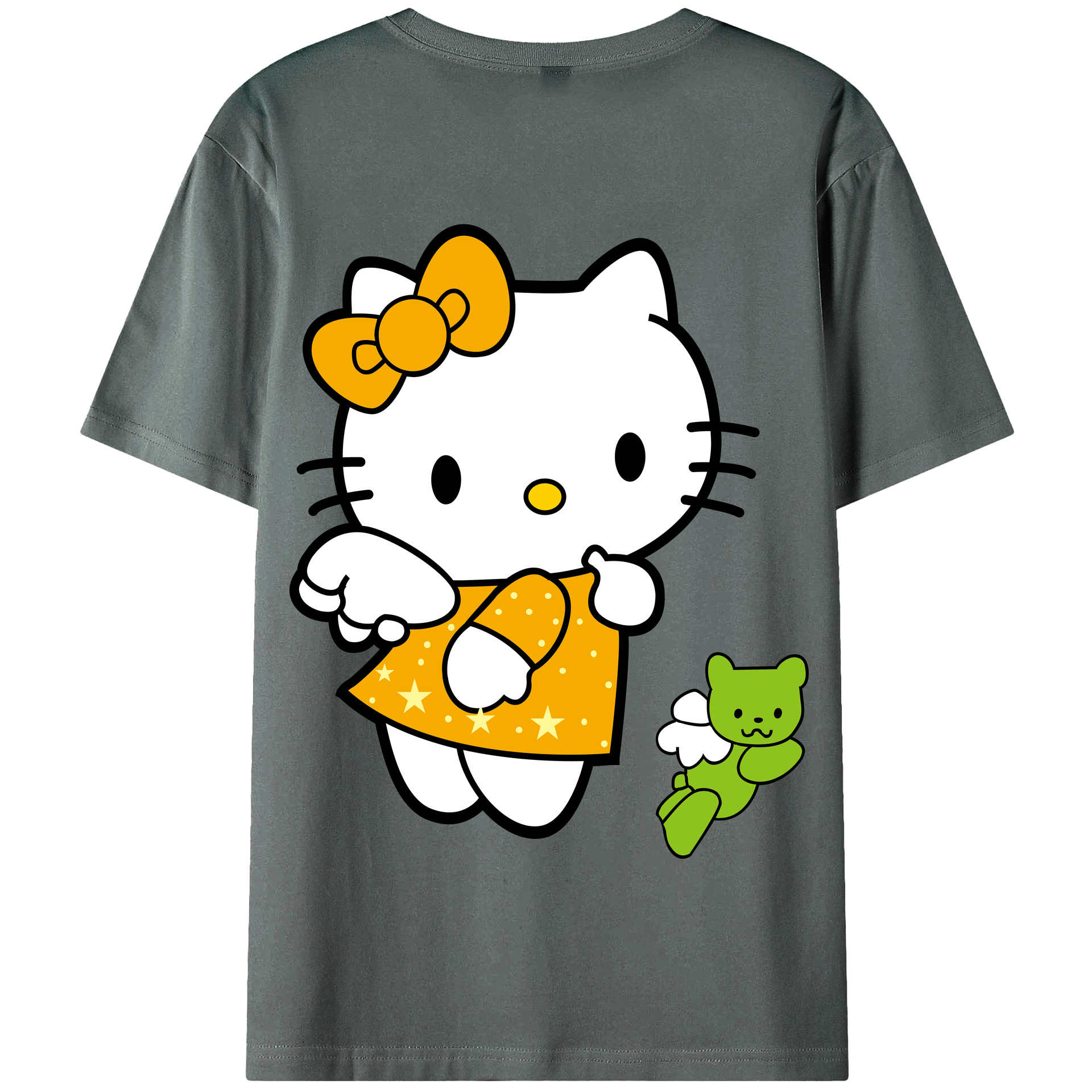 （画像用） Hello Kitty ハローキティ 綿100％半袖Tシャツ（背面プリント）